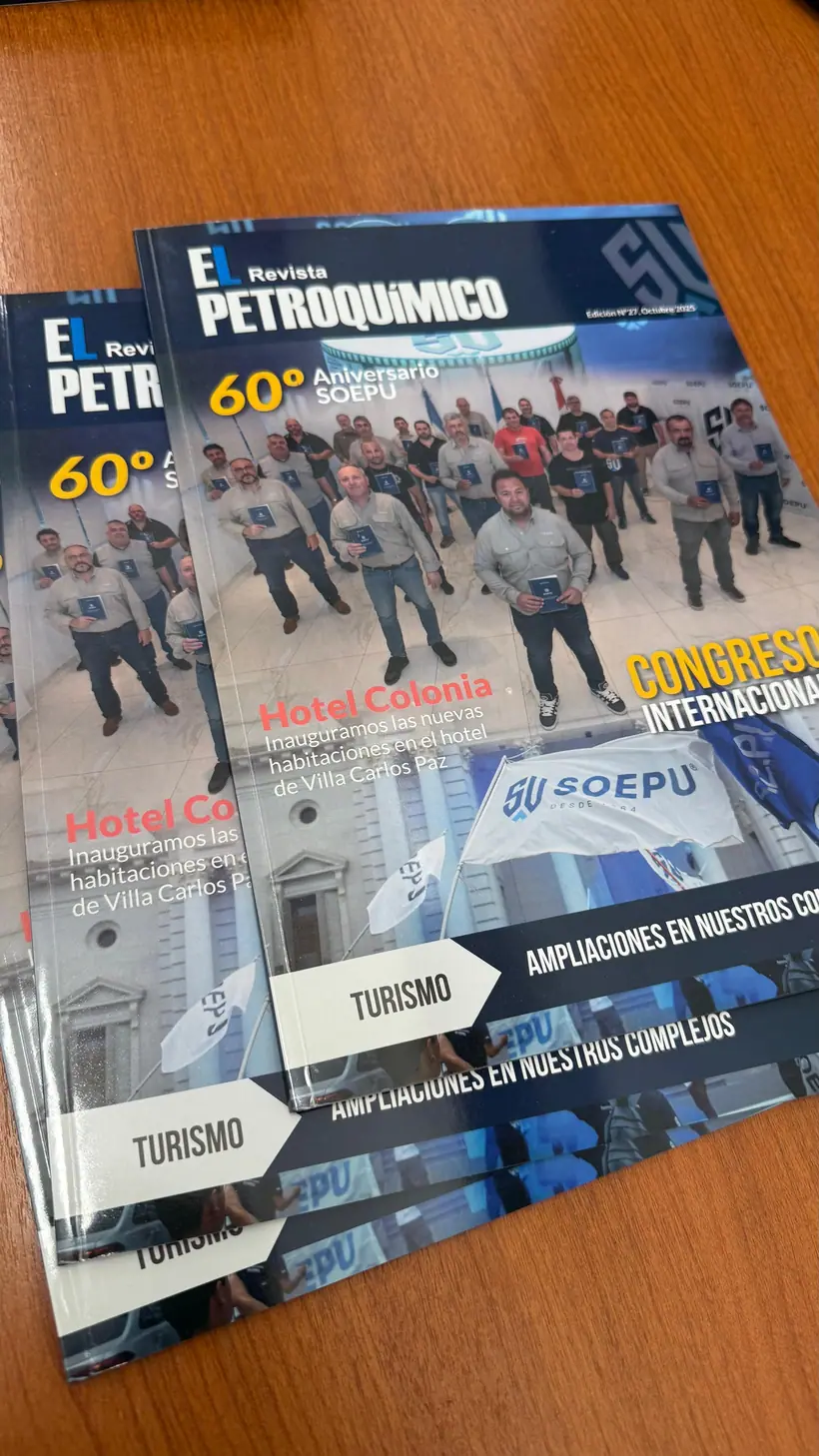 Revista El Petroquímico — Edición 60º aniversario. Trabajo de Zengráfica en San Lorenzo, Santa Fe.